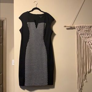 Black & White Fitted Dress